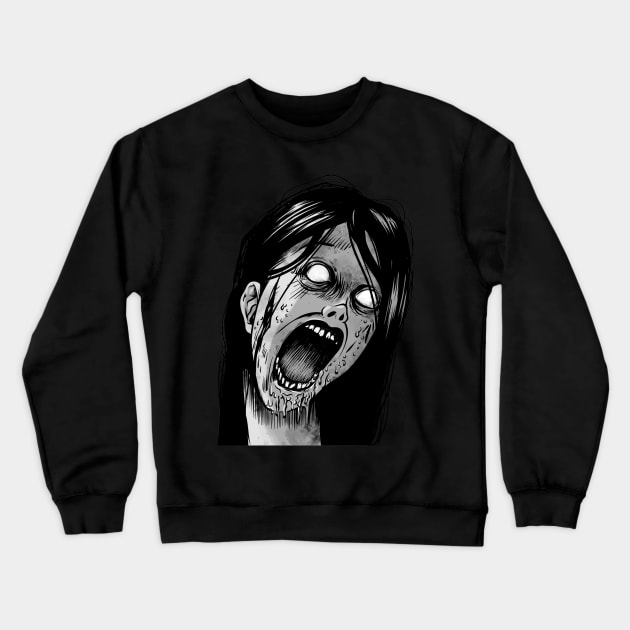 Zombie Girl Crewneck Sweatshirt by Red Rov